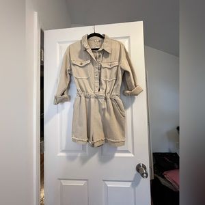 Sadie&Sage Long Sleeve Denim Romper